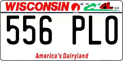 WI license plate 556PLO