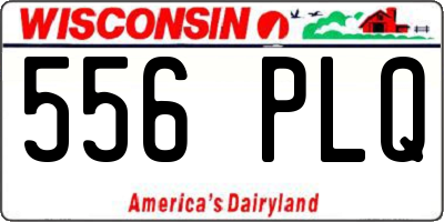 WI license plate 556PLQ