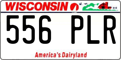 WI license plate 556PLR