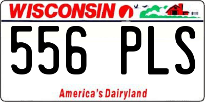 WI license plate 556PLS
