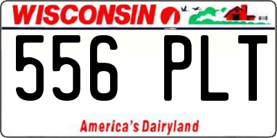 WI license plate 556PLT
