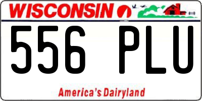 WI license plate 556PLU