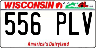 WI license plate 556PLV