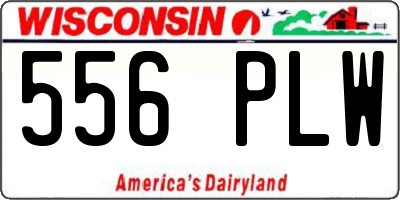 WI license plate 556PLW