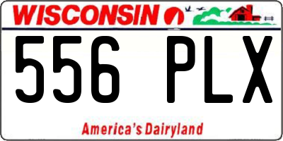 WI license plate 556PLX