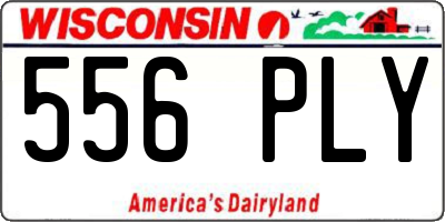WI license plate 556PLY