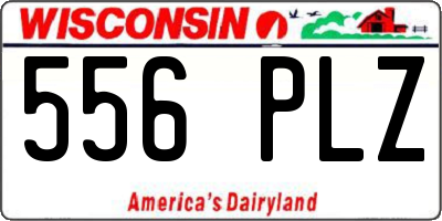 WI license plate 556PLZ