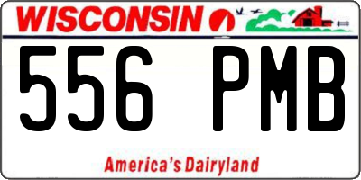 WI license plate 556PMB