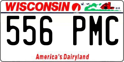 WI license plate 556PMC