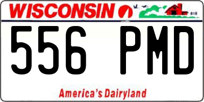 WI license plate 556PMD