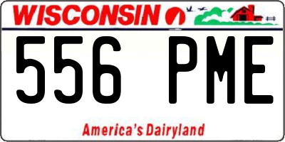 WI license plate 556PME