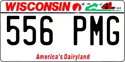 WI license plate 556PMG