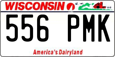 WI license plate 556PMK