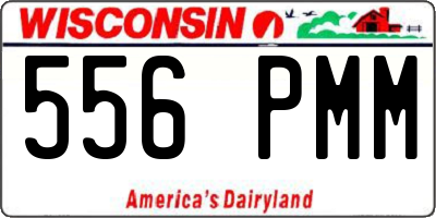 WI license plate 556PMM