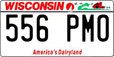 WI license plate 556PMO
