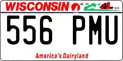 WI license plate 556PMU