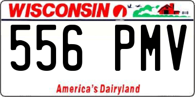 WI license plate 556PMV