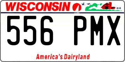 WI license plate 556PMX