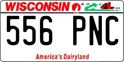 WI license plate 556PNC
