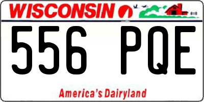 WI license plate 556PQE
