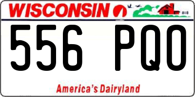 WI license plate 556PQO
