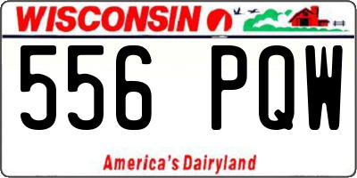 WI license plate 556PQW