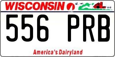 WI license plate 556PRB