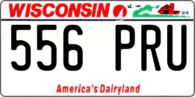 WI license plate 556PRU