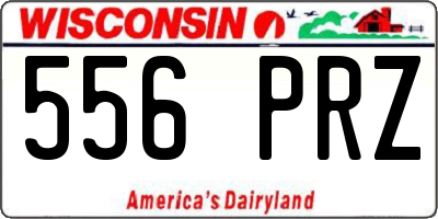 WI license plate 556PRZ
