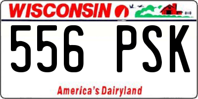 WI license plate 556PSK
