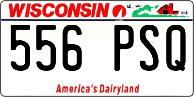 WI license plate 556PSQ