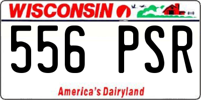 WI license plate 556PSR