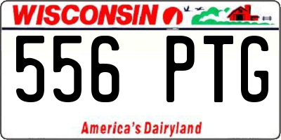 WI license plate 556PTG