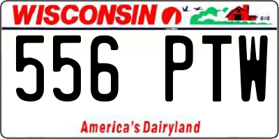WI license plate 556PTW
