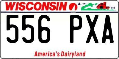 WI license plate 556PXA