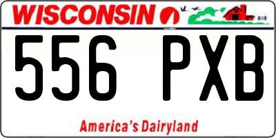 WI license plate 556PXB