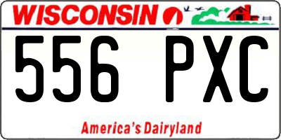 WI license plate 556PXC