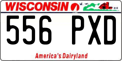 WI license plate 556PXD