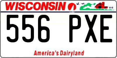 WI license plate 556PXE