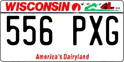 WI license plate 556PXG