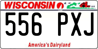 WI license plate 556PXJ