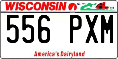 WI license plate 556PXM