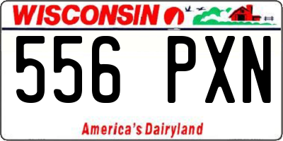 WI license plate 556PXN