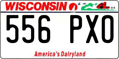 WI license plate 556PXO