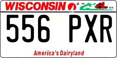 WI license plate 556PXR