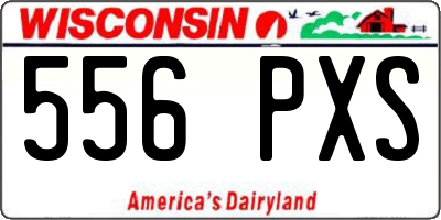 WI license plate 556PXS