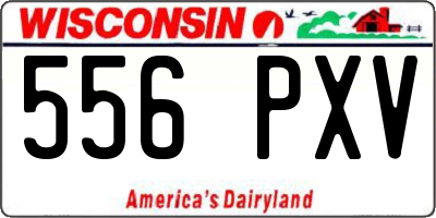 WI license plate 556PXV