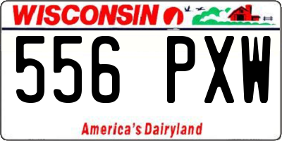 WI license plate 556PXW