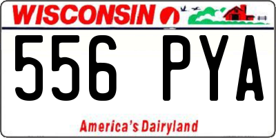 WI license plate 556PYA
