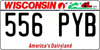 WI license plate 556PYB